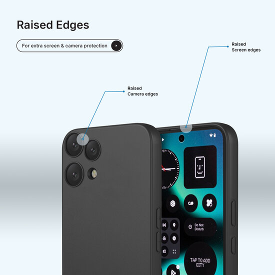 Nothing Phone (3a) Lite Hoesje - MobyDefend Matte Siliconen Backcover - Zwart