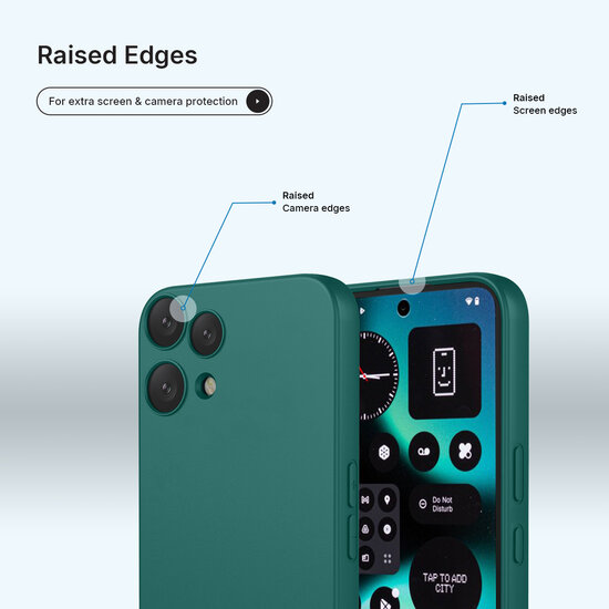 Nothing Phone (3a) Lite Hoesje - MobyDefend Matte Siliconen Backcover - Groen