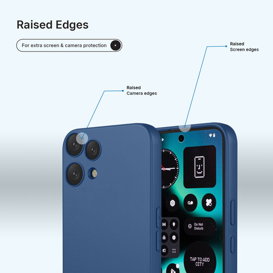 Nothing Phone (3a) Lite Hoesje - MobyDefend Matte Siliconen Backcover - Blauw