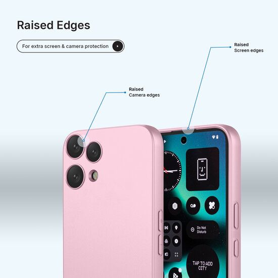 Nothing Phone (3a) Lite Hoesje - MobyDefend Matte Siliconen Backcover - Licht Roze