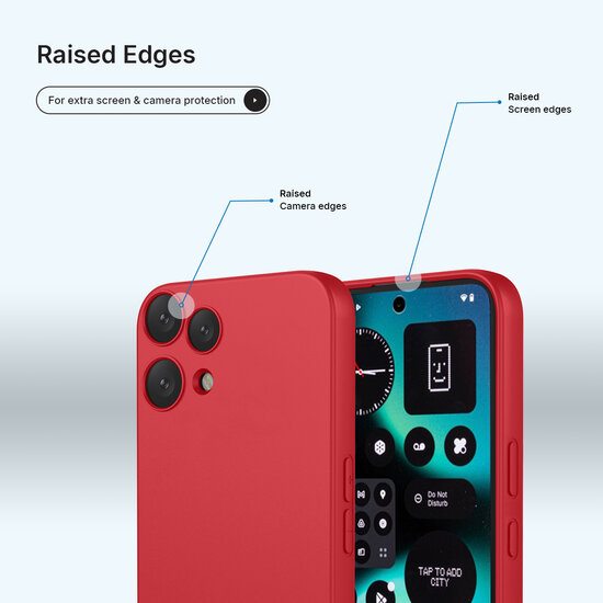 Nothing Phone (3a) Lite Hoesje - MobyDefend Matte Siliconen Backcover - Framboosrood