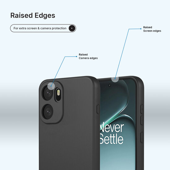 OnePlus 15R Hoesje - MobyDefend Matte Siliconen Backcover - Zwart