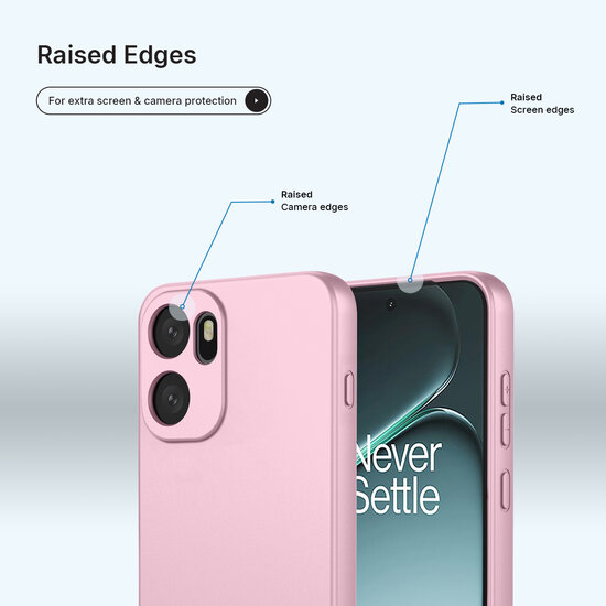 OnePlus 15R Hoesje - MobyDefend Matte Siliconen Backcover - Licht Roze