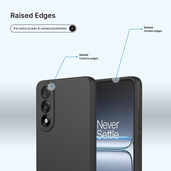 OnePlus Nord 5 Hoesje - MobyDefend Matte Siliconen Backcover - Zwart