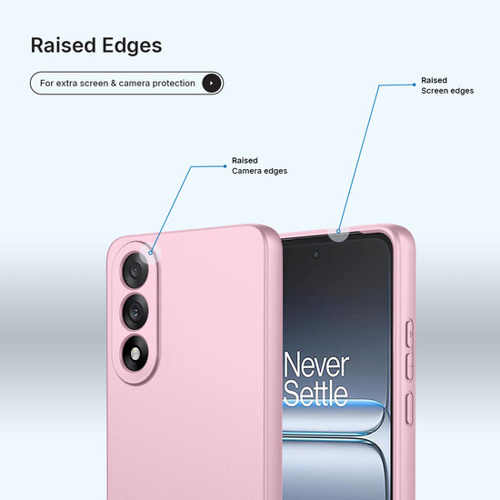 OnePlus Nord 5 Hoesje - MobyDefend Matte Siliconen Backcover - Licht Roze