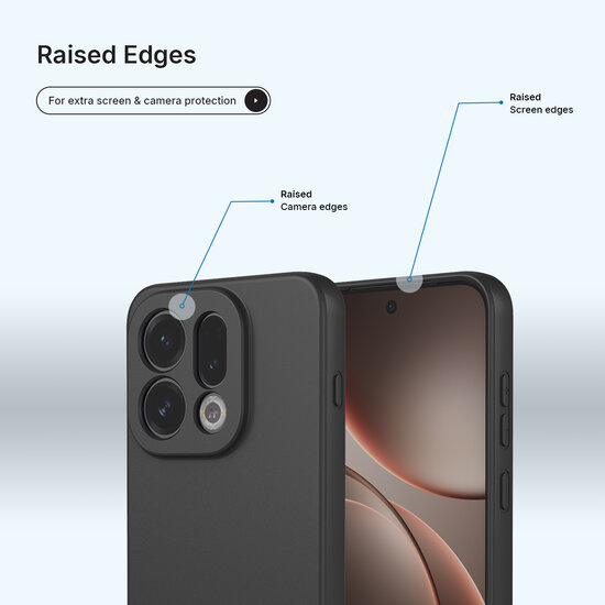 Oppo Find X9 Hoesje - MobyDefend Matte Siliconen Backcover - Zwart