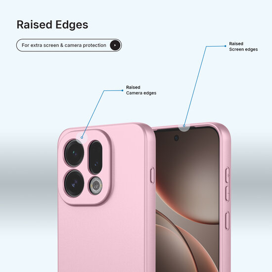 Oppo Find X9 Hoesje - MobyDefend Matte Siliconen Backcover - Licht Roze