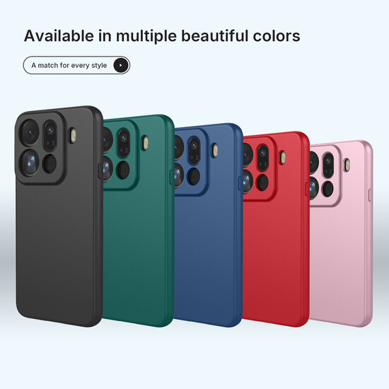 Oppo Find X9 Pro Hoesje - MobyDefend Matte Siliconen Backcover - Framboosrood