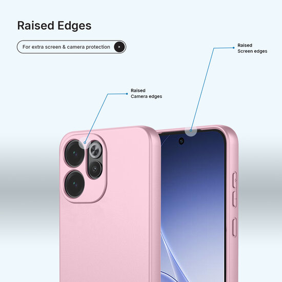 Oppo Reno15 Pro Hoesje - MobyDefend Matte Siliconen Backcover - Licht Roze