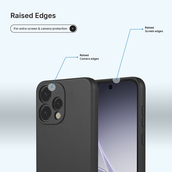 Oppo Reno15 Hoesje - MobyDefend Matte Siliconen Backcover - Zwart