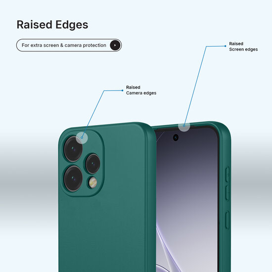 Oppo Reno15 Hoesje - MobyDefend Matte Siliconen Backcover - Groen