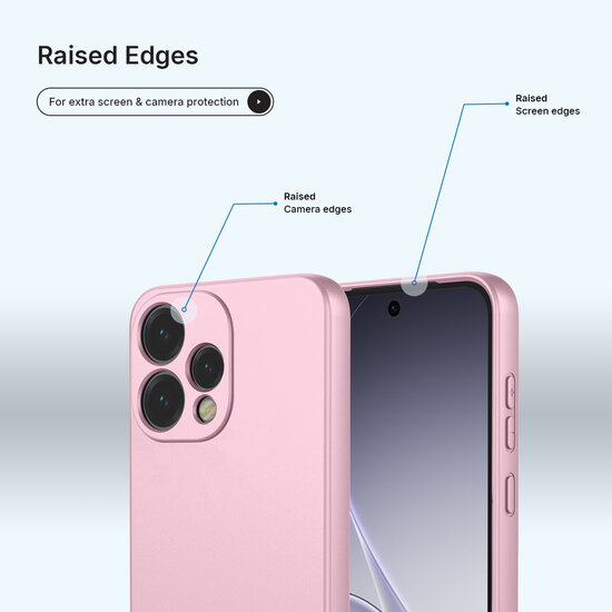 Oppo Reno15 Hoesje - MobyDefend Matte Siliconen Backcover - Licht Roze