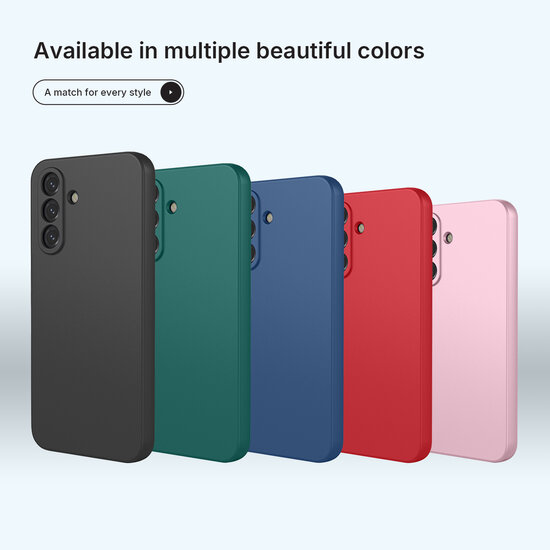 Samsung Galaxy A56 Hoesje - MobyDefend Matte Siliconen Backcover - Framboosrood