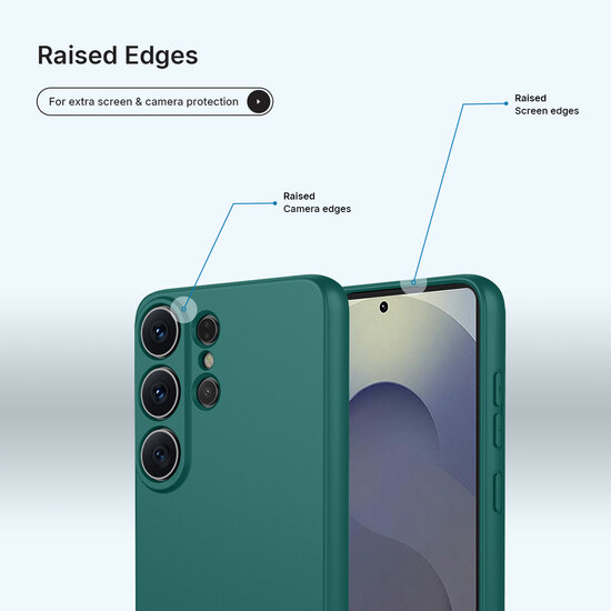 Samsung Galaxy S26 Ultra Hoesje - MobyDefend Matte Siliconen Backcover - Groen