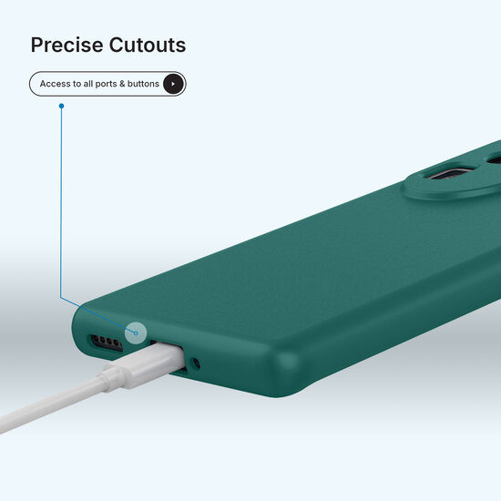 Samsung Galaxy A36 / Samsung Galaxy A37 Hoesje - MobyDefend Matte Siliconen Backcover - Groen