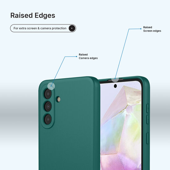 Samsung Galaxy A36 / Samsung Galaxy A37 Hoesje - MobyDefend Matte Siliconen Backcover - Groen