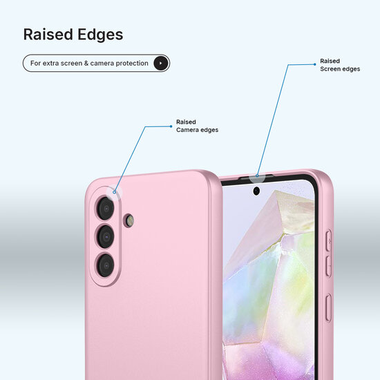 Samsung Galaxy A36 / Samsung Galaxy A37 Hoesje - MobyDefend Matte Siliconen Backcover - Licht Roze