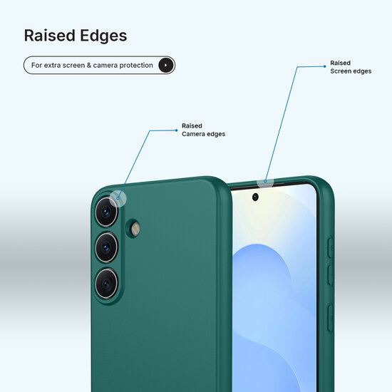 Samsung Galaxy S26 Plus (S26+) Hoesje - MobyDefend Matte Siliconen Backcover - Groen
