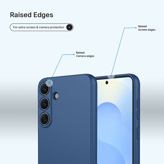 Samsung Galaxy S26 Plus (S26+) Hoesje - MobyDefend Matte Siliconen Backcover - Blauw