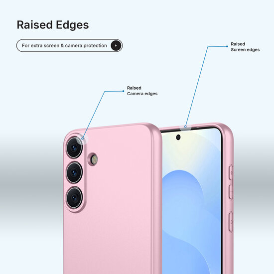 Samsung Galaxy S26 Plus (S26+) Hoesje - MobyDefend Matte Siliconen Backcover - Licht Roze