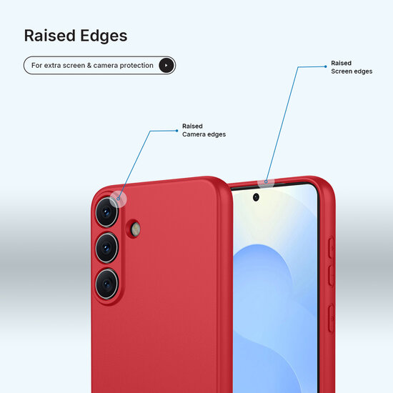 Samsung Galaxy S26 Plus (S26+) Hoesje - MobyDefend Matte Siliconen Backcover - Framboosrood