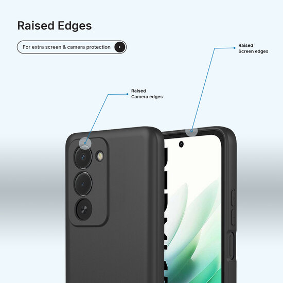 Xiaomi Redmi Note 15 5G Hoesje - MobyDefend Matte Siliconen Backcover - Zwart