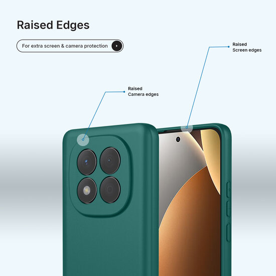 Xiaomi Redmi Note 15 Pro 4G Hoesje - MobyDefend Matte Siliconen Backcover - Groen