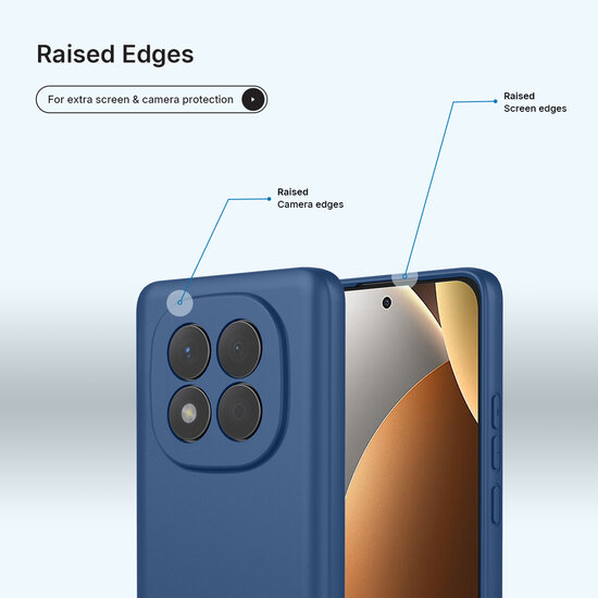 Xiaomi Redmi Note 15 Pro 4G Hoesje - MobyDefend Matte Siliconen Backcover - Blauw