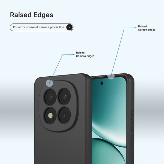 Xiaomi Redmi Note 15 Pro 5G Hoesje - MobyDefend Matte Siliconen Backcover - Zwart