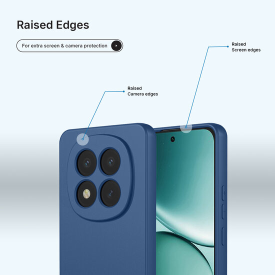 Xiaomi Redmi Note 15 Pro 5G Hoesje - MobyDefend Matte Siliconen Backcover - Blauw