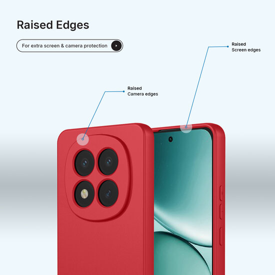 Xiaomi Redmi Note 15 Pro 5G Hoesje - MobyDefend Matte Siliconen Backcover - Framboosrood