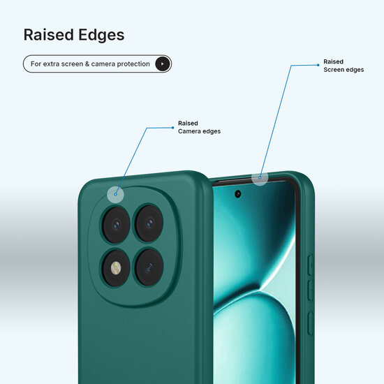 Xiaomi Redmi Note 15 Pro Plus 5G Hoesje - MobyDefend Matte Siliconen Backcover - Groen