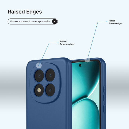 Xiaomi Redmi Note 15 Pro Plus 5G Hoesje - MobyDefend Matte Siliconen Backcover - Blauw