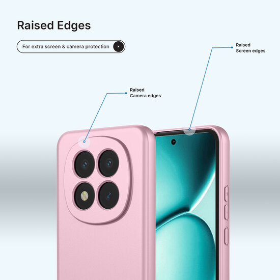 Xiaomi Redmi Note 15 Pro Plus 5G Hoesje - MobyDefend Matte Siliconen Backcover - Licht Roze