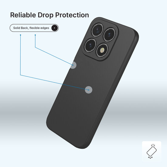 Xiaomi 17 Hoesje - MobyDefend Matte Siliconen Backcover - Zwart