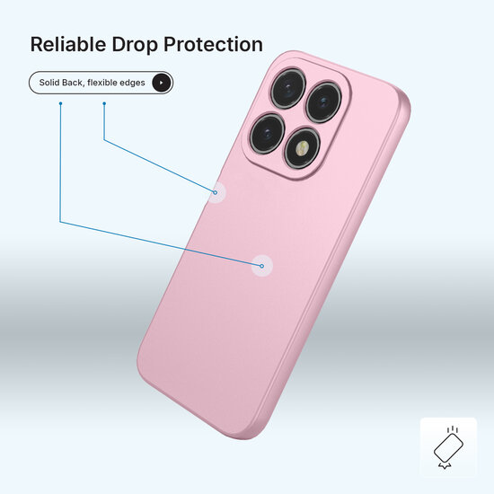 Xiaomi 17 Hoesje - MobyDefend Matte Siliconen Backcover - Licht Roze