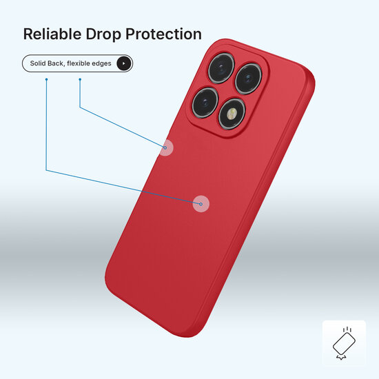 Xiaomi 17 Hoesje - MobyDefend Matte Siliconen Backcover - Framboosrood