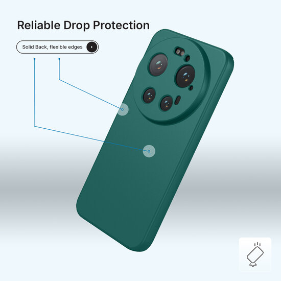 Xiaomi 17 Ultra Hoesje - MobyDefend Matte Siliconen Backcover - Groen