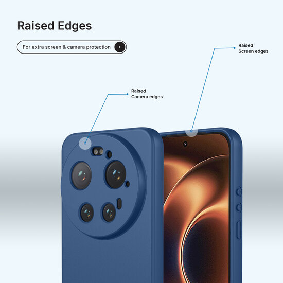 Xiaomi 17 Ultra Hoesje - MobyDefend Matte Siliconen Backcover - Blauw