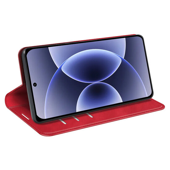 Xiaomi 17 Hoesje - MobyDefend Luxe Wallet Bookcase (Magnetische Sluiting) - Rood