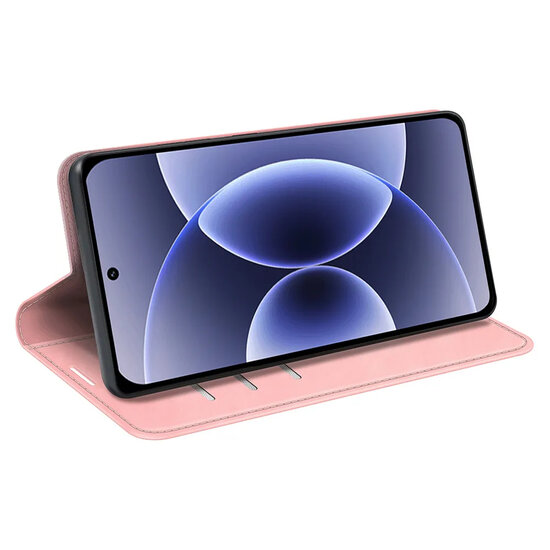 Xiaomi 17 Hoesje - MobyDefend Luxe Wallet Bookcase (Magnetische Sluiting) - Roze
