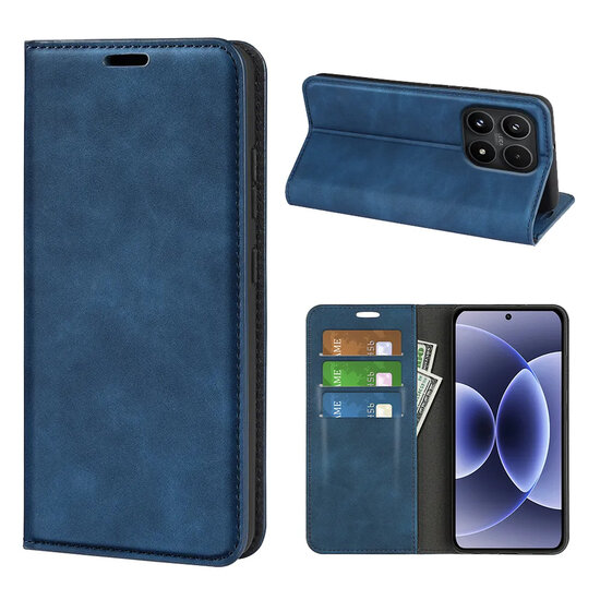 Xiaomi 17 Hoesje - MobyDefend Luxe Wallet Bookcase (Magnetische Sluiting) - Blauw