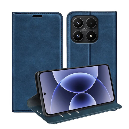 Xiaomi 17 Hoesje - MobyDefend Luxe Wallet Bookcase (Magnetische Sluiting) - Blauw