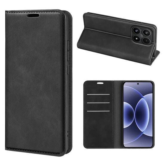 Xiaomi 17 Hoesje - MobyDefend Luxe Wallet Bookcase (Magnetische Sluiting) - Zwart