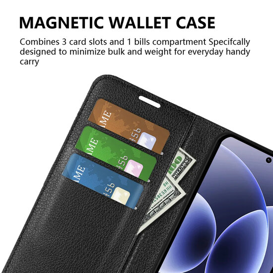 Xiaomi 17 Hoesje - MobyDefend Kunstleren Wallet Book Case (Sluiting Voorkant) - Zwart