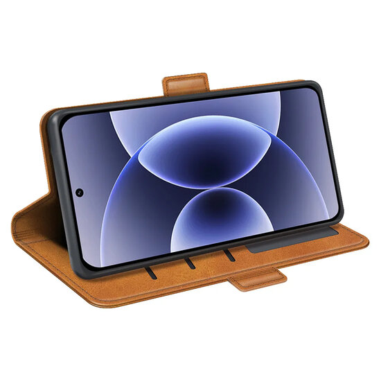 Xiaomi 17 Hoesje - MobyDefend Luxe Wallet Book Case (Sluiting Zijkant) - Lichtbruin