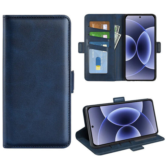 Xiaomi 17 Hoesje - MobyDefend Luxe Wallet Book Case (Sluiting Zijkant) - Blauw