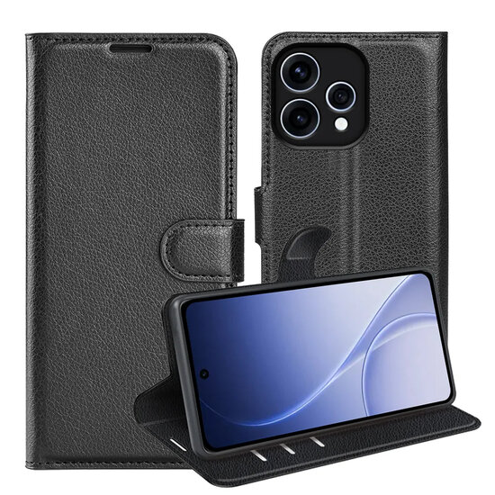 Oppo Reno15 Hoesje - MobyDefend Kunstleren Wallet Book Case (Sluiting Voorkant) - Zwart