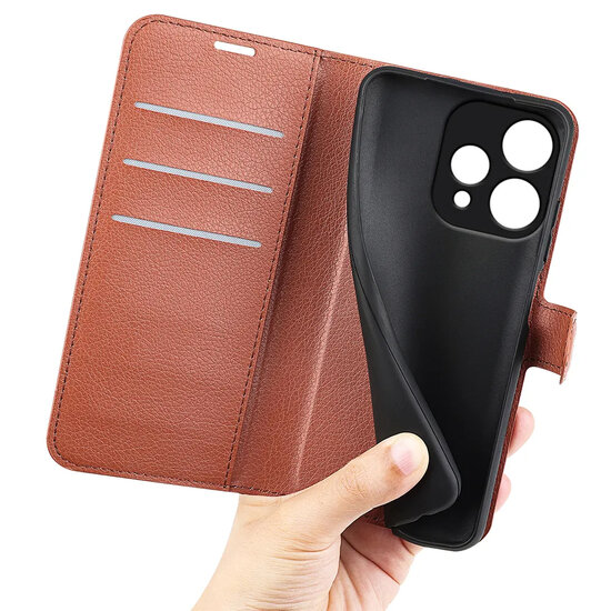 Oppo Reno15 Hoesje - MobyDefend Kunstleren Wallet Book Case (Sluiting Voorkant) - Bruin