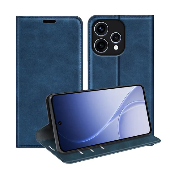 Oppo Reno15 Hoesje - MobyDefend Luxe Wallet Bookcase (Magnetische Sluiting) - Blauw
